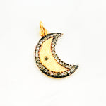 Load image into Gallery viewer, DC073. Diamond Sterling Silver Moon Pendant