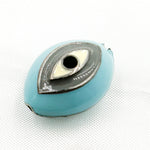 Load image into Gallery viewer, Silver Marquise Eye Enamel Beads