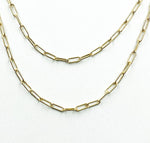 Load image into Gallery viewer, 14k Gold Filled Finished Paperclip Link Necklace. 2903Necklace
