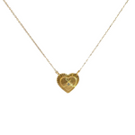 Load image into Gallery viewer, NFA71449. 14k Solid Gold Diamond Heart Charm Necklace