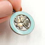 Load image into Gallery viewer, DP787A. Diamond Sterling Silver Clover Enamel Pendant