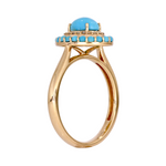 Load image into Gallery viewer, Gold Antique Turquoise and Diamond Ring