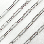 Load image into Gallery viewer, Oxidized Sterling Silver Flat Paperclip Link Chain
