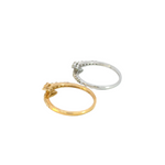 Load image into Gallery viewer, 14k Solid Gold Double Line Diamond Ring.