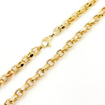 Load image into Gallery viewer, 14K Gold Hollow Flat Cable Link Necklace
