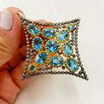 Load image into Gallery viewer, DSP014. Diamond Sterling Silver Diamond Pendant with Gemstone
