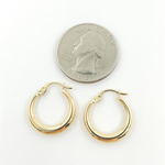Load image into Gallery viewer, GER143. 14K Gold Chunky Textured Hollow Hoop