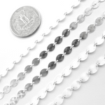 Load image into Gallery viewer, V164SS. Sterling Silver Textured Oval Link Chain