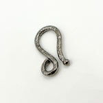Load image into Gallery viewer, Black Rhodium Sterling Silver Hook Clasp