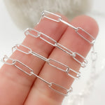 Load image into Gallery viewer, Buy Sterling Silver Smooth Paperclip Chain