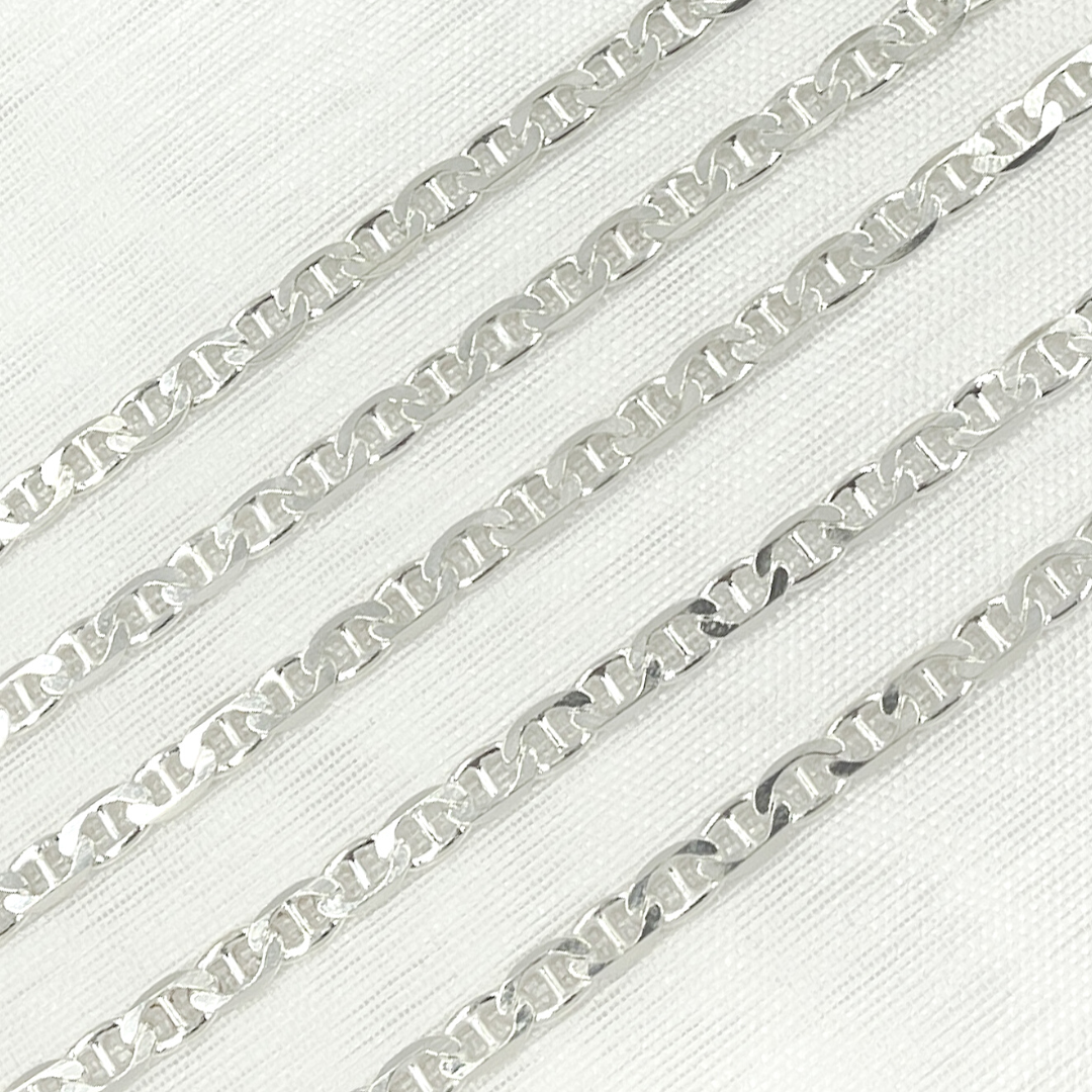 Y66SS. Sterling Silver Flat Marina Link Chain