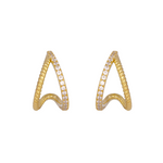 Load image into Gallery viewer, 14K Solid Rose Gold Diamond Stud Earrings