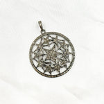 Load image into Gallery viewer, DP119. Diamond & Sterling Silver Round Stars Pendant