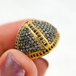 Load image into Gallery viewer, DC751. Diamond & Sterling Silver Bead Cap.