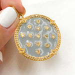 Load image into Gallery viewer, Shop Now Sterling Silver Round Star Enamel Pendant
