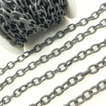 Load image into Gallery viewer, Shop Black Rhodium Matt Sterling Silver Smooth Cable Link Chain.