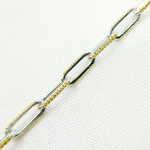 Load image into Gallery viewer, Two Tone Gold Plated and 925 Sterling Silver Paperclip Chain