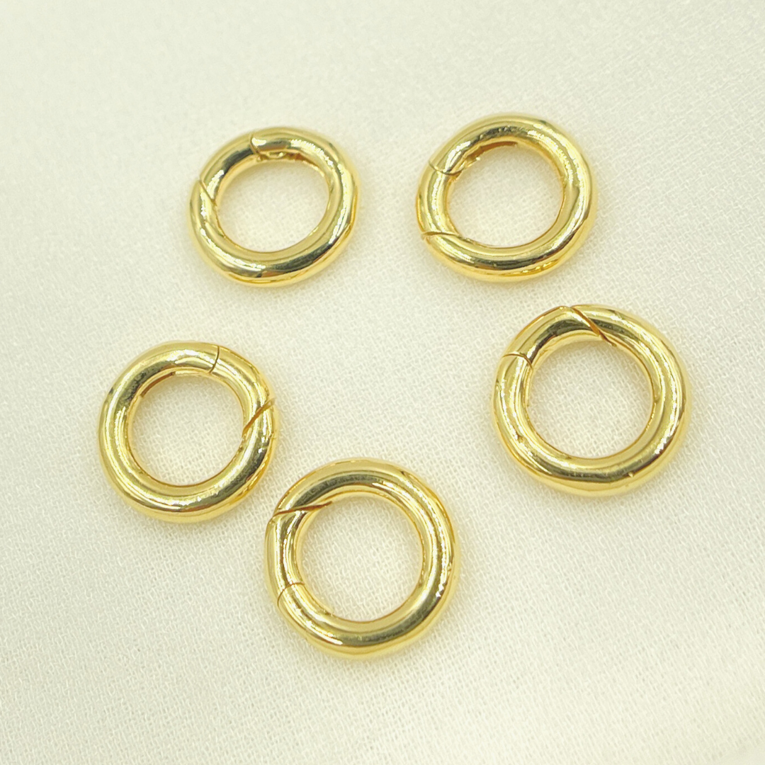 Gold Plated 925 Sterling Silver Round Clasp 13mm. CHM05613