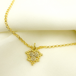 Load image into Gallery viewer, 14K Solid Gold with Diamonds Organic Shape Charm. KG12
