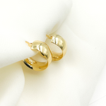 Load image into Gallery viewer, GER94. 14K Gold Smooth Hollow Hoop Earrings