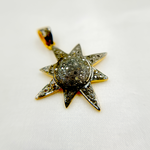 Load image into Gallery viewer, DP367. Diamond Sterling Silver Sun Pendant