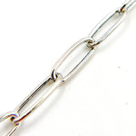 Load image into Gallery viewer, Silver Smooth Paperclip Chain