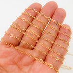 Load image into Gallery viewer, V304GF. 14k Gold Filled Cable and Diamond Cut Marina Link Chain