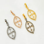 Load image into Gallery viewer, DP201. Diamond Sterling Silver Marquise Shape Pendant