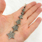 Load image into Gallery viewer, Diamond Sterling Silver 6 Stars Long Pendant