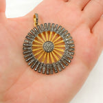 Load image into Gallery viewer, DP099. Diamond Sterling Silver Fancy Sun Pendant