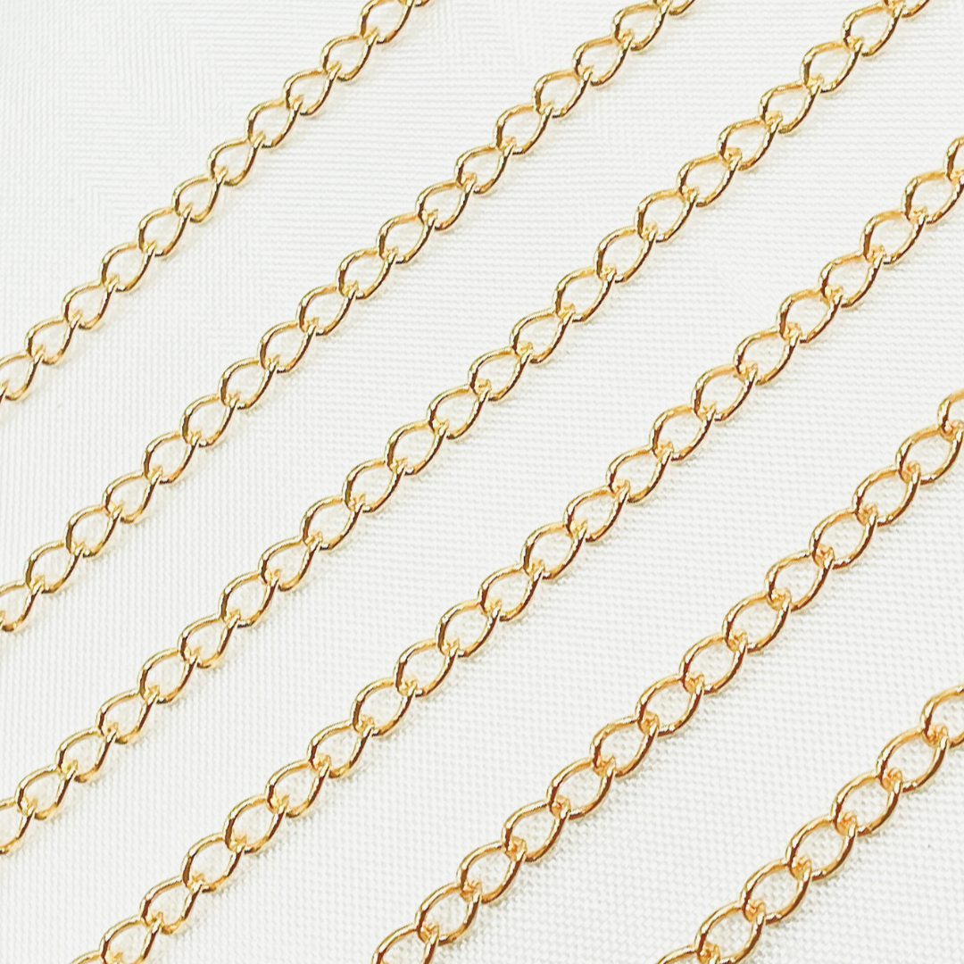 V208GF. 14k Yellow Gold Filled Cable Link Chain