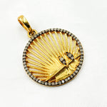 Load image into Gallery viewer, DP671. Diamond Sterling Silver Round Birds Pendant