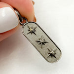 Load image into Gallery viewer, Silver Oval Star Pendant