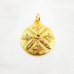Load image into Gallery viewer, DC247. Diamond & Sterling Silver Circle Pendant with Gemstone