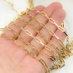 Load image into Gallery viewer, Gold Plated Sterling Silver Diamond Cut Paperclip Chain