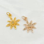 Load image into Gallery viewer, DC546. Diamond Sterling Silver Flower Charm