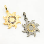 Load image into Gallery viewer, DP652. Diamond Sterling Silver Sun Pendant