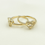 Load image into Gallery viewer, 14K Solid Gold Heart Diamond Ring.