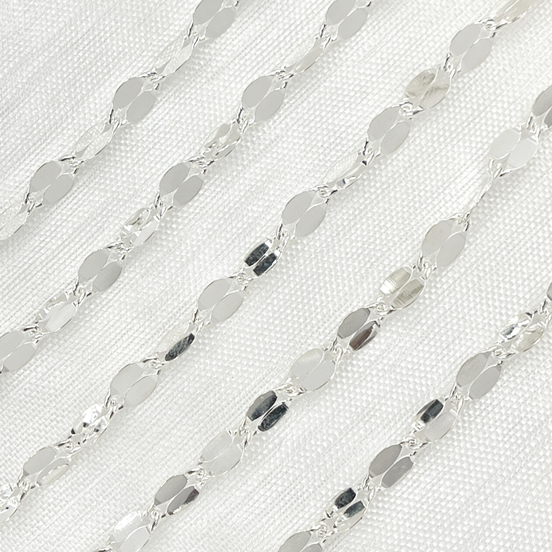 V68SS. 925 Sterling Silver Fancy Marina Chain