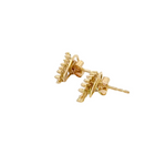 Load image into Gallery viewer, ER414984Y. 14k Solid Gold Diamond Leaf Stud Earrings