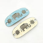 Load image into Gallery viewer, Buy Silver Oval Enamel Connector