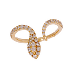 Load image into Gallery viewer, 14K Solid Gold Diamond Snake Ring
