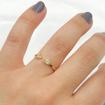 Load image into Gallery viewer, 14k Solid Gold Arrow Diamond Ring.