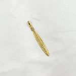 Load image into Gallery viewer, DP418. Diamond Sterling Silver Long Leaf Pendant