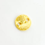 Load image into Gallery viewer, Shop Gold-plated sterling silver brushed round flat disc connector
