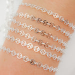 Load image into Gallery viewer, Sterling Silver Fancy Disc Chains