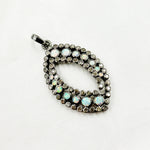 Load image into Gallery viewer, DSP041. Diamond Silver Gemstone Leaf Pendant