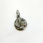 Load image into Gallery viewer, Diamond Sterling Silver Round Triangle Charm