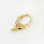 Load image into Gallery viewer, DC633. Diamond & Sterling Silver Oval Trigger Clasp