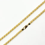 Load image into Gallery viewer, 000HVR0534000. 14K Solid Yellow Gold Round Rolo Hollow Chain Necklace